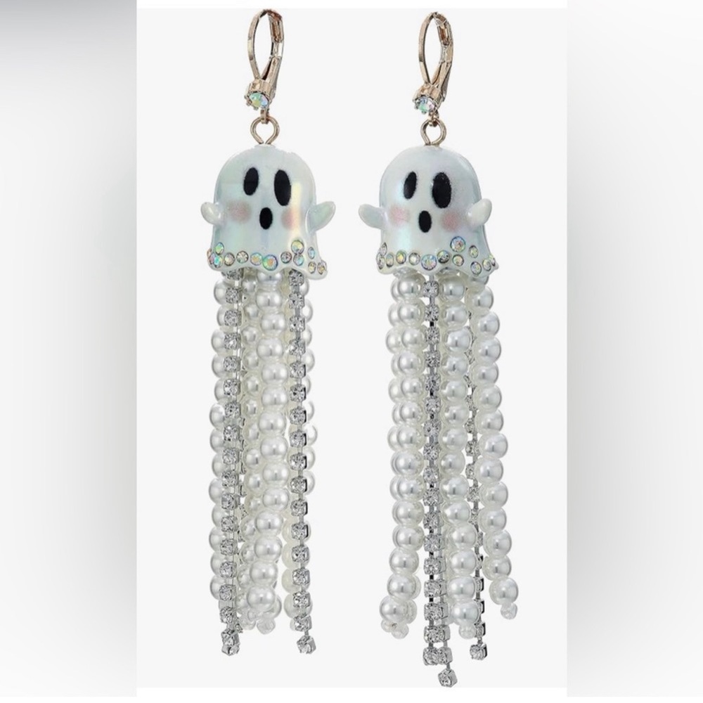 NWT Betsey Johnson Ghost Earrings